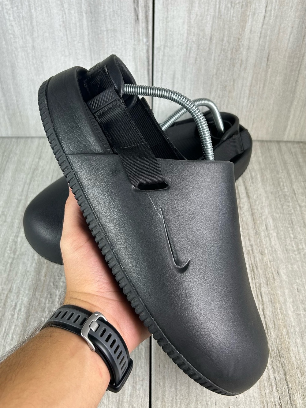 Nike Calm Mule Black Slide Sandal Strap Shoe Casual Recovery Men’s Size 12